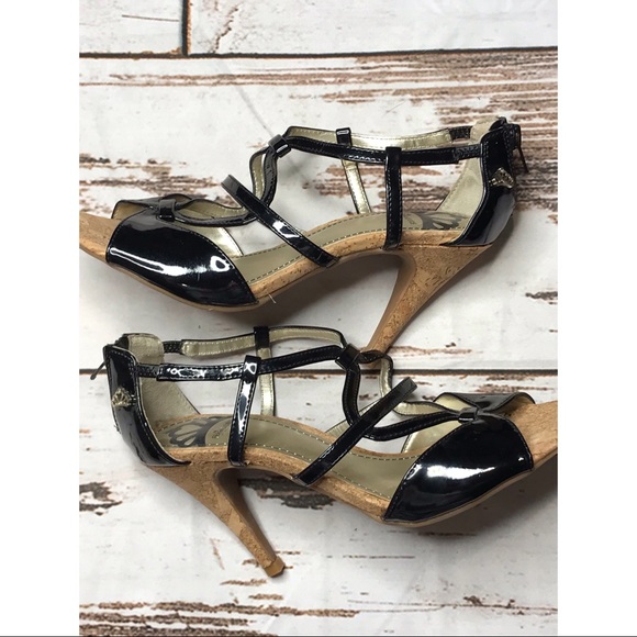 Fergalicious Shoes - Fergalicious Black Patent Strappy Heel